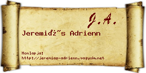 Jeremiás Adrienn névjegykártya