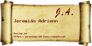 Jeremiás Adrienn névjegykártya
